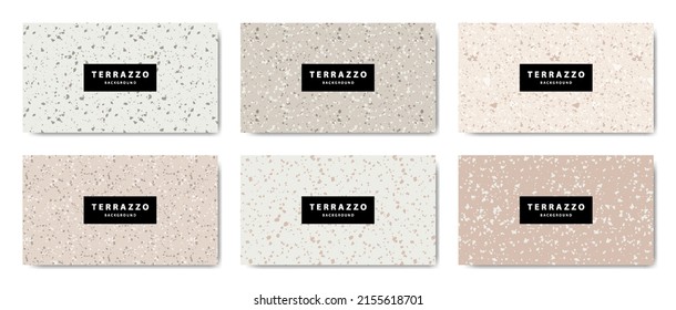 Collection of terrazzo floor wallpaper background