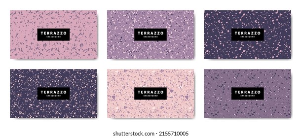 Collection of terrazzo floor wallpaper background
