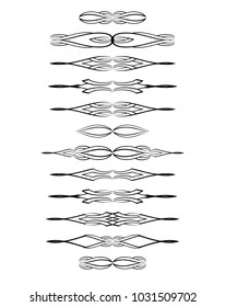 Collection of text delimiters and design elements. Vector Illustration.
