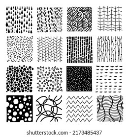 Collection Texture Variety Abstract Shapes Backgrounds Stock Vector ...