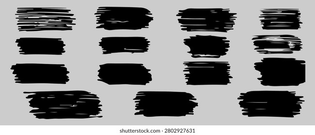  Colección pinceladas negras