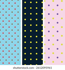 collection of textured polka dot seamless pattern design