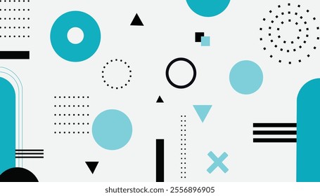 Collection of textured vector backgrounds with simple and brutalist abstract geometric shapes. vector abstract circle, triangle and square lines art.

