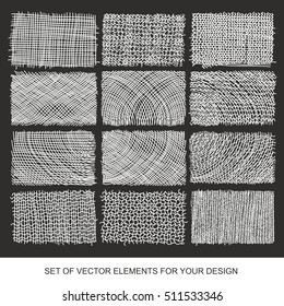 Collection of textures, brushes, graphics, design element. Hand-drawn. Abstract background. Modernistic Art.