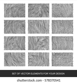 Collection of textures, brushes, graphics, design element. Hand-drawn. Abstract background. Modernistic Art.