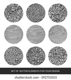 Collection of textures, brushes, graphics, design element. Hand-drawn. Abstract background. Modernistic Art.