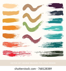 Collection of textures, grunge brushes, graphics, design element. Colored belly labels. Hand-drawn. Abstract background. Modernistic Art.