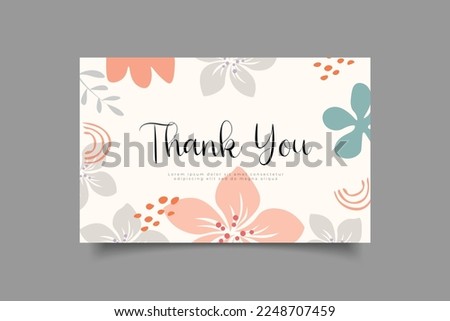 collection thank you card template design 