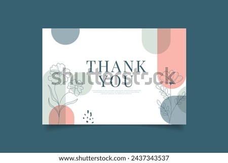 collection thank you card template design 