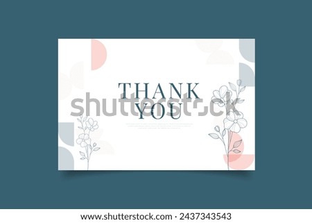 collection thank you card template design 