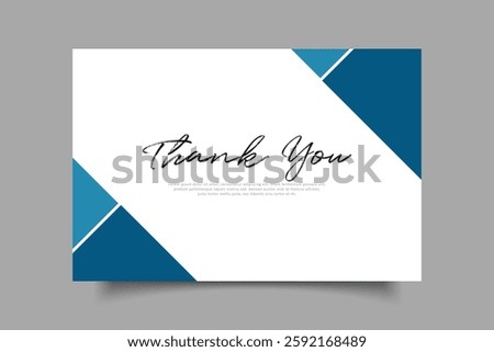collection thank you card template design 