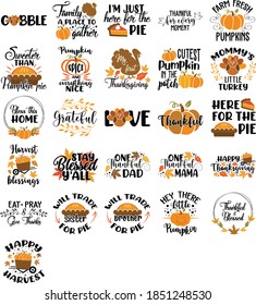 Collection of Thankful phrases, slogans or quotes