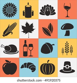 Collection of Thanksgiving day icons