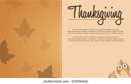 Collection Thanksgiving with maple background