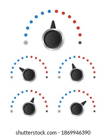 Collection Thermometer for Hot and Cold temperature on white background. Vector illustration.
