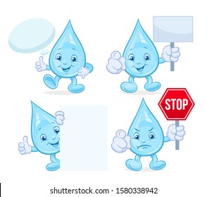 Collection of thinking water drops