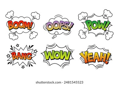 Kollektion von Denkblasen und Sprechblasen Comic.