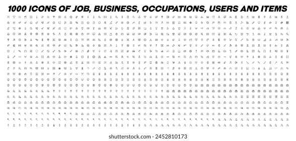 Collection of thousand vector isolated line icons for infographics, web sites, banners, social networks 