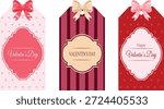 A collection of three romantic Valentine