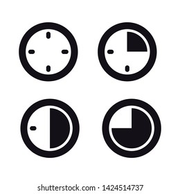 Collection of Time icon symbol Vector