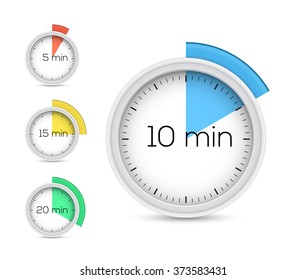 Collection of timers. Vector illustration