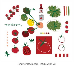 Eine Sammlung von Tomaten, Handskizze