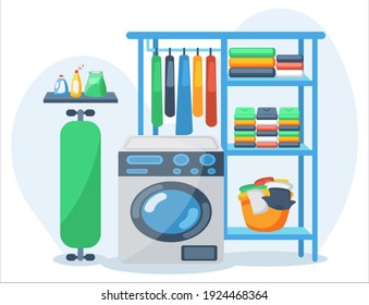 A collection of tools used to clean clothes
