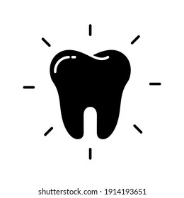 Colección de iconos dentales en diseño plano. Color editable sobre fondo blanco