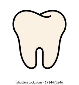 Colección de iconos dentales en diseño plano. Color editable sobre fondo blanco