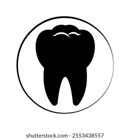 Collection of tooth icon in flat design.on white background.color editable