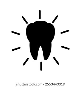 Collection of tooth icon in flat design. color editable .on white background