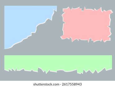 Collection of torn paper of different shapes vector
Vector set colored paper torn
background torn paper colored