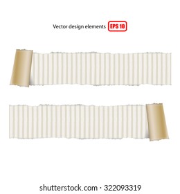 collection of torn paper on white background vector illustration eps 10