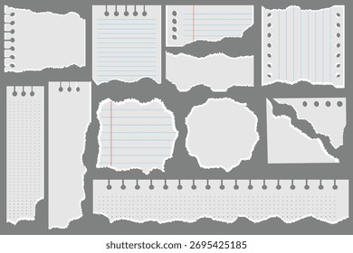 Coleção de formas de papel rasgado em tons de marrom. Inclui estrela, coração e vários retângulos. Texturas de papel rasgado adicionam um toque rústico e artístico. Tema de papel marrom. Vetor de elemento marrom
