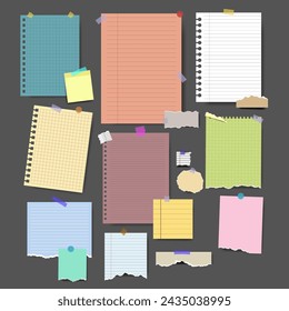 collection of torn paper. vector illustration