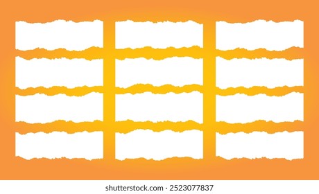 Collection of torn ripper paper sheet textures