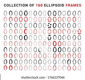 Collection of traced ellipsoid frames for graphics programs and web sites.