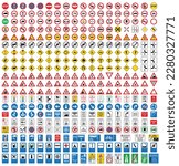 Collection of traffic signs vector