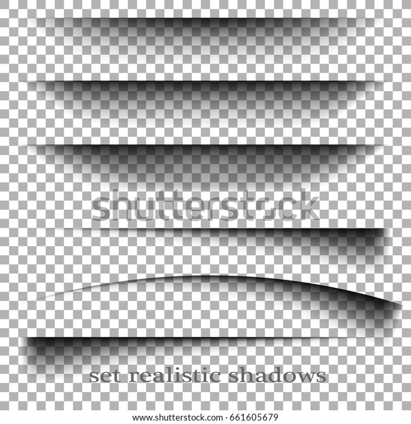 Collection of transparent
shadows. Vector blank document on various shadow elements for your
design.