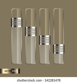 Collection of transparent vector glass frames
