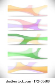 Collection of transparent web headers. Vector illustration