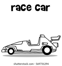 Collection transport of race car vector illustration Collection transport of race car vector illustration