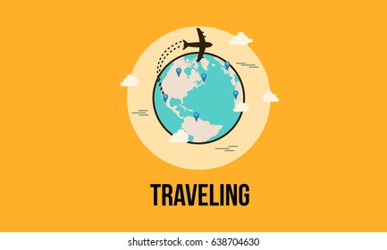 Collection of travel background style
