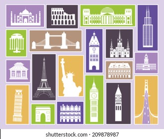 Collection of Travel icons. Vector