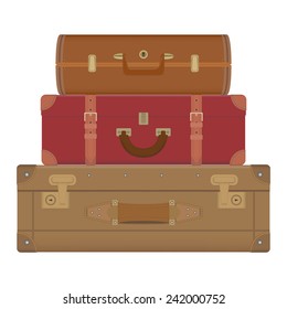 Collection of travel suitcases