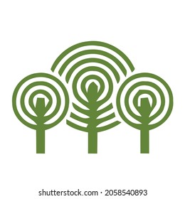 Collection of tree illustrations. Can be used to describe any nature or healthy lifestyle topic.