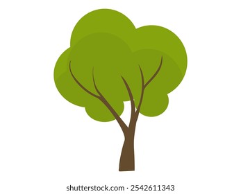 collection of tree illustrations in flat style. simple tree icon in flat style. Can be used to design book covers, information boards, banners and icons