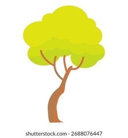 Coleção de ilustrações em árvore em estilo plano. ícone de árvore simples em estilo plano. Pode ser usado para projetar capas de livros, quadros de informação, banners e ícones.