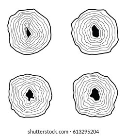 Collection of tree rings.