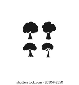 Collection Tree silhouette Icon, Vector